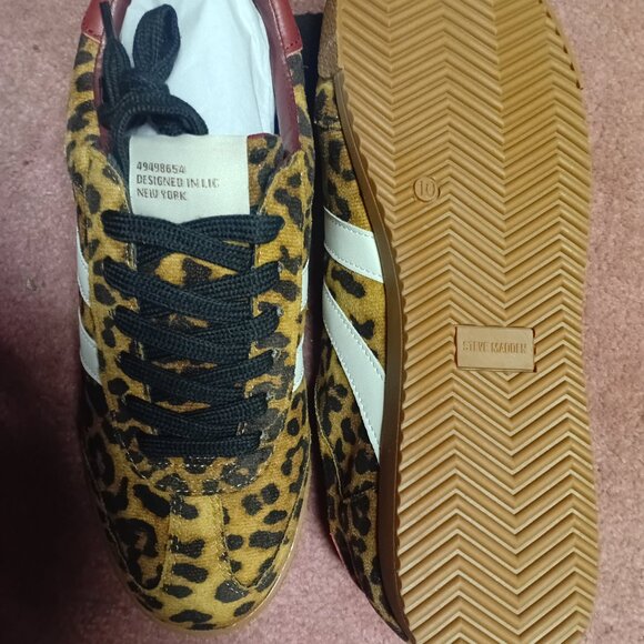 Steve Madden size 10 leopard print Hudsin sneaker - Picture 5 of 5